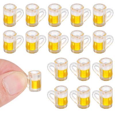 Home Accessories 100pcs Shot Landscape Mini Mug Collectible Model Miniature Accessory Drinking Micro Mugs Beer for Tiny House Decoration Glasses Plastic Cups Home Decor