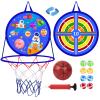 Dart Board, Basketball Hoop for Kids Toddlers, Sports & Outdoor Play Toys, Boy Toys, Birthday Gift Toy for 3 4 5 6 7 8 9 10 11 12 Year Old Boys Girls, Easter Gifts Party Favors view 1