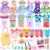 Miunana 27 Pcs Doll Suitcase Luggage Travel Clothes and Accessories for 6 inch Dolls , Including 1 Suitcase 6 Clothes 1 Glasses 19 Travel Accessories view 1