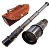 Antique Marine Handheld Spyglass Brass Telescope Binoculars Telescope 15-inches with Leather Box view 1