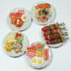 5 Assorted Miniature Breakfast Food Set  Pancake, Barbecue Grill, and Spaghetti  Handcrafted Dollhouse Miniature Food on Ceramic Plates 1.3 Diameter, 1/6 Scale, Handmade Realistic Mini Food Decor view 3