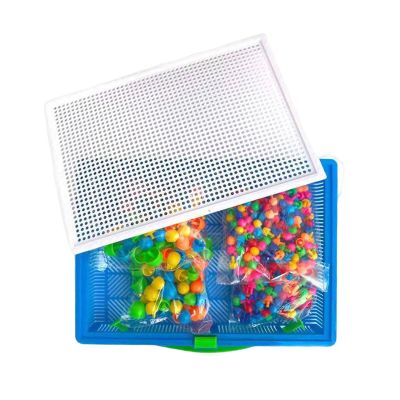 Colaxi Mushroom Nails Pegboard Fine Motor Skill Occupational Activities, 296pcs Nail Beads
