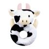 Doindute Baby Cow Soft Rattle Toy, Dairy Cattle Plush Infant Shaker Rattle Easy-Grasp Stuffed Animal Toy, Gifts for Newborns Babies Toddlers Boys Girls, Pink Horns, 6 Inches view 1