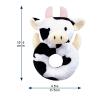 Doindute Baby Cow Soft Rattle Toy, Dairy Cattle Plush Infant Shaker Rattle Easy-Grasp Stuffed Animal Toy, Gifts for Newborns Babies Toddlers Boys Girls, Pink Horns, 6 Inches view 2