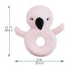 Doindute Baby Flamingo Soft Rattle Toy, Flamingo Plush Infant Shaker Rattle Easy-Grasp Stuffed Animal Toy, Gifts for Newborns Babies Toddlers Boys Girls, Pink, 5 Inches view 2