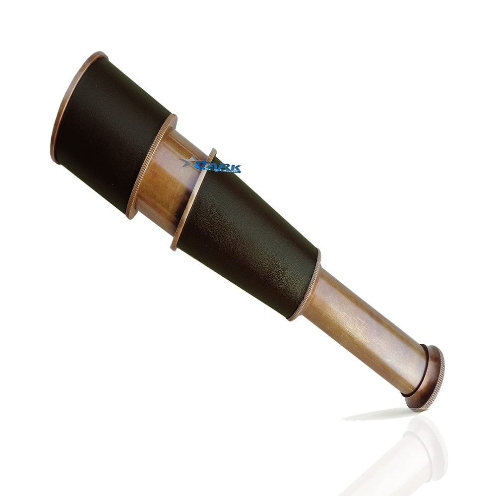 Vintage Brass Antique Telescope Marine Handheld Spyglass Brass Binoculars 8 Inch Best for Gift
