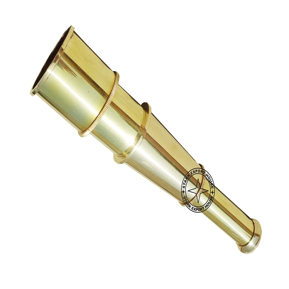 Vintage Brass Telescope Marine Handheld Spyglass Brass Binoculars 8 Inch Full Brass Best for Gift