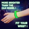 KIRALUMI 8 PCS LED Glow Bracelets, Light Up Wristbands - Halloween Glow in The Dark Party Bracelets Favors Supplies for Christmas, Concerts, Festivals, Game Prizes, Sports, Rave AccessoriesGreen view 2