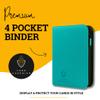 Card Guardian - 4 Pocket Premium Binder for 160 Cards (Teal) | Zipper Closure and Side Loaded Pockets | Compatible with Trading & Sports Cards including Magic the Gathering, Yugioh, Baseball Cards view 2
