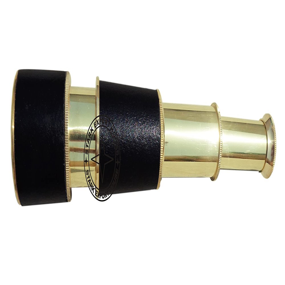 Vintage Brass Telescope Marine Handheld Spyglass Brass Binoculars 8 Inch Best for Gift