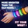 KIRALUMI 8 PCS LED Glow Bracelets, Light Up Wristbands - Halloween Glow in The Dark Party Bracelets Favors Supplies for Christmas, Concerts, Festivals, Game Prizes, Sports, Rave AccessoriesBlack-CS view 3