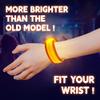KIRALUMI 8 PCS LED Glow Bracelets, Light Up Wristbands - Halloween Glow in The Dark Party Bracelets Favors Supplies for Christmas, Concerts, Festivals, Game Prizes, Sports, Rave AccessoriesOrange view 3