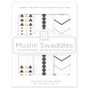 SwaddleDesigns Cotton Muslin Swaddle Blankets for Baby Boy & Baby Girl, Neutral Receiving Blankets for Newborn, Baby Registry & Gift, 46 x 46 inches, Gold & Black Pearl with Gold Shimmer, Set of 3 view 1
