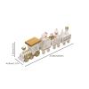 NUOBESTY Christmas Wooden Train Ornament: 4-Section Festive Desktop Decoration with Snowman, Bear, House, Mini Holiday Train Set for Indoor Decor, Xmas Party, Mantel, Tabletop view 2