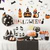 Rsstarxi 1 Pack Spooky Baby Boo Cake Topper Glitter Little Boo Ghost Cake Pick Baby Shower Cake Decorations for Halloween Theme Kids Birthday Party Supplies Gold view 4