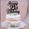 Rsstarxi 1 Pack Happy 21st Birthday Cake Topper Black Glitter 21 & Fabulous Cheers to 21 Years Old Birthday Cake Pick for Celebrating 21st Birthday Anniversary Party Cake Decorations Supplies view 4