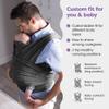 Boppy ComfyFit Adjustable Baby Carrier, 8-35lbs, Heathered Gray, Hybrid Carrier, Newborn to Toddler with Adjustable Straps & Comfort of A Baby Wrap view 3