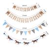 Horse Birthday Decorations  Happy Birthday Burlap Banner  Felt Horse Garland and Pennant Banner  Western Party Decorations - Horse Party Supplies view 2