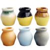Mini Ceramic Set of 6, Assorted Colors, Ideal for Dollhouse Decoration, DIY Crafting, and Miniature Garden Display, 0.86 X 0.86 X 0.59 Inch, Lifelike and Durable view 1