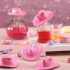 Sotiff 12 Pcs Mini Western Cowboy Hat Small Disco Hat Miniature Cute Cap for Party Drinks Cupcake Toppers(Glitter Pink) view 4