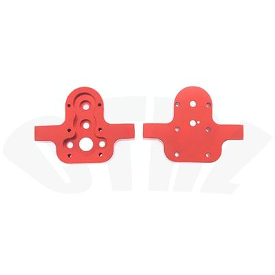 370 Motor Metal Gearbox Gear Housing for WPL 1/16 B14 B16 B24 B36 C14 C24 C34 MN90 MN91 MN45 MN99 RC Car DIY Upgrade Parts ( Color : Shell Red )