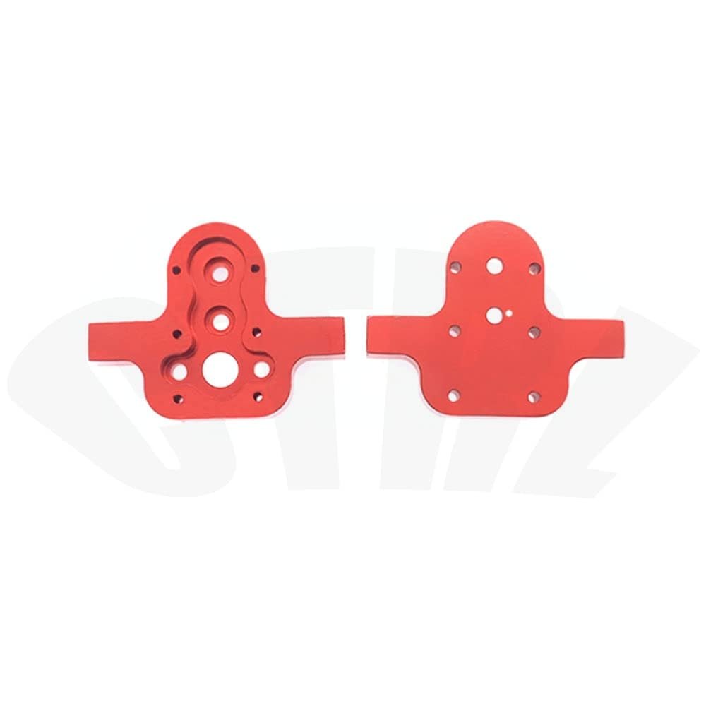 370 Motor Metal Gearbox Gear Housing for WPL 1/16 B14 B16 B24 B36 C14 C24 C34 MN90 MN91 MN45 MN99 RC Car DIY Upgrade Parts ( Color : Shell Red )
