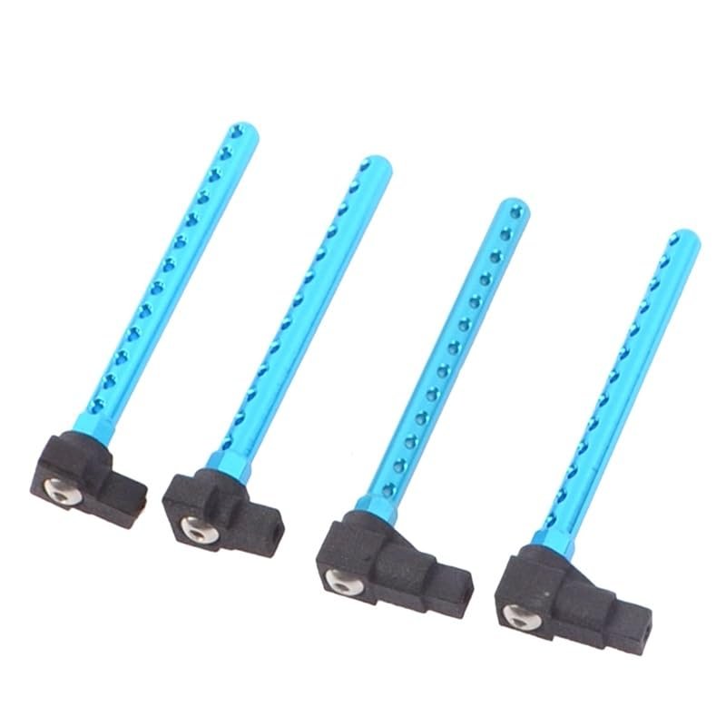 4Pcs Aluminum Alloy Body Posts Mount Extension Set for Tamiya TT01 TT-01 1/10 RC Car Upgrade Parts Accessories ( Color : Blue )