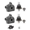 2 Pack Metal Differential and Gear Box Set for Wltoys 144001 144002 144010 124016 124018 124019 RC Car Upgrade Parts ( Color : Gray ) view 1