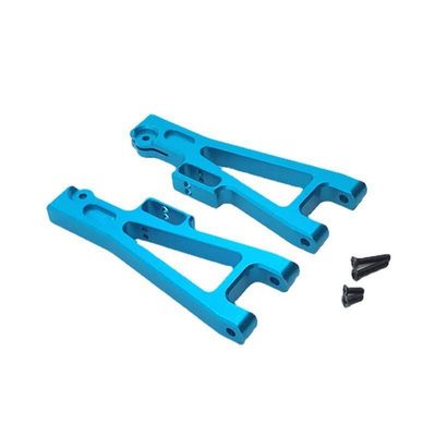 2Pcs Metal Lower Suspension Arm Swing Arm for JLB Racing Cheetah 11101 21101 J3 Speed 1/10 RC Car Upgrade Parts ( Color : Blue )