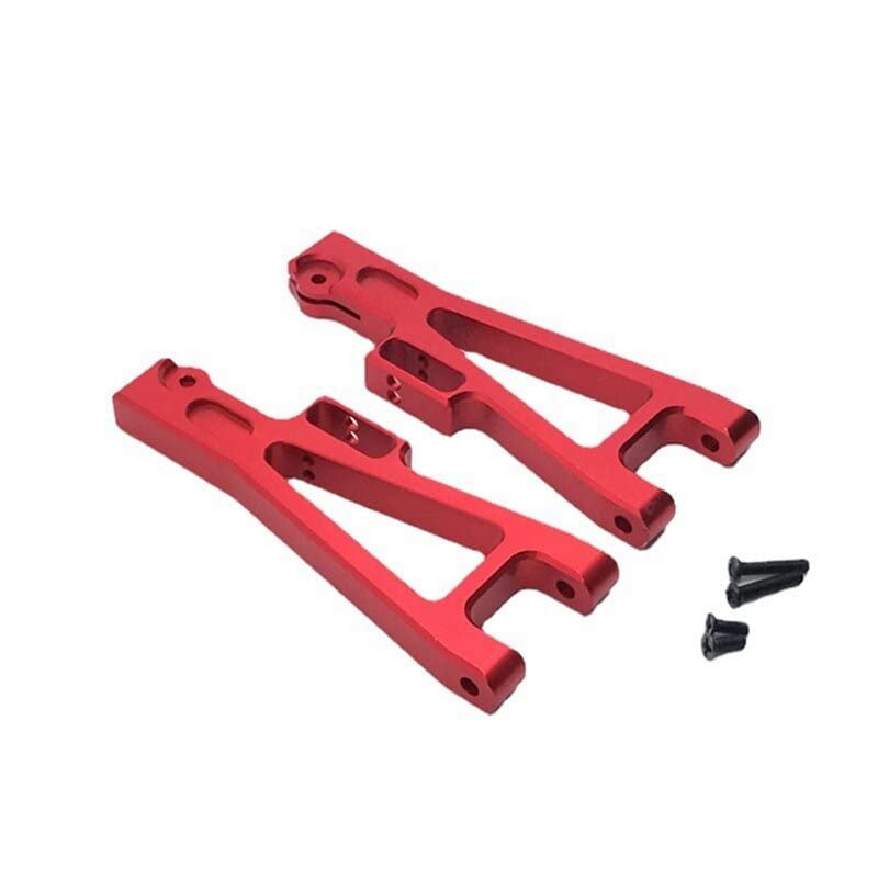 BAIJAC 2Pcs Metal Lower Suspension Arm Swing Arm for JLB Racing Cheetah 11101 21101 J3 Speed 1/10 RC Car Upgrade Parts (Color : Red)