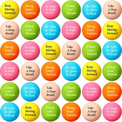 Aoriher 60 Pcs Motivational Stress Balls Quotes Inspirational Funny Colorful Foam Balls Hand Exercise Stress Relief Gifts for Office Small Anxiety Toys for Motivating Encouraging Supply(Classic)