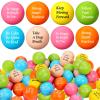 Aoriher 60 Pcs Motivational Stress Balls Quotes Inspirational Funny Colorful Foam Balls Hand Exercise Stress Relief Gifts for Office Small Anxiety Toys for Motivating Encouraging Supply(Classic) view 3
