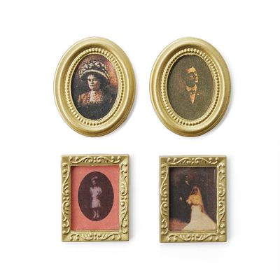 Odoria 1/12 Miniature Victorian Framed Art Wall Pictures Dollhouse Accessories