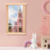 6Pcs Dollhouse Windows 1:12 Scale Miniature Windows Frame Model for Dolls Houses Decoration (4.52X3.26X0.79inch) view 2