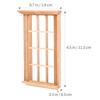 6Pcs Dollhouse Windows 1:12 Scale Miniature Windows Frame Model for Dolls Houses Decoration (4.52X3.26X0.79inch) view 4