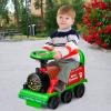 Costzon Ride on Toys, 6V Electric Ride on Train with Tracks, Storage Seat, Flashing Lights & Music, Backrest, Anti-tilt Device, Gift for Toddler Boys & Girls, Battery Powered Ride on Car (Green) view 4