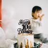 Rsstarxi 1 Pack Happy 10th Birthday Cake Topper Black Glitter 10 & Fabulous Cheers to 10 Years Old Birthday Cake Pick for Celebrating 10th Birthday Anniversary Party Cake Decorations Supplies view 4