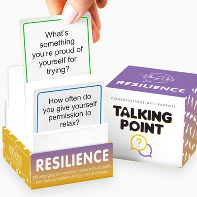 200 Resilience Conversation Starter Cards for Stronger Families - Build Trust, Safety and Connection Through Transitions or Life Changes - Deeper Discussion Parents Children's Therapy Icebreaker Game