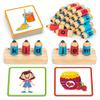 Coogam Wooden Short Vowel Spelling Games, Learn to Spell CVC Sight Words Educational Flashcards Fine Motor Montessori Alphabet Toy Gift for Kids 3 4 5 Years Old view 1