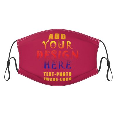 1-100 Pcs Custom Kids Reusable Breathable Face Mask Mouth Cloth Fabric Washable Comfortable for Sports Outdoor Party Fuchsia