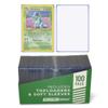 Collectible Supplies Top Loaders for Cards | 3x4 Inch Card Protectors for Collective Trading| Protective Sports Card Holder | Standard Size | Penny Soft Sleeves (100 Toploaders + 100 Penny Sleeves) view 1