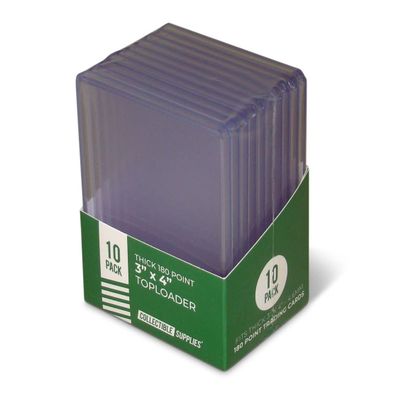 10 Pack Trading Card 3" x 4" Thick 180 Point 4.6 mm Toploaders Top Loaders