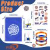 Sureio Dart Battle Party Supplies Include Wars Party Goody Treat Bags Dart Silicone Rubber Bracelet Wristbands Keychain Temporary Tattoos for Battle Birthday Favors(576 Pcs) view 3
