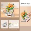 MEIEST Mini Building Blocks Watering Pot Bonsai Plant Model Set,Creative DIY Simulation Particle Flower Succulent Botanical Collection Construction Building Bricks Toy,Home Decor view 2
