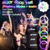 CLRBEATTY 80 Pack LED Bracelets,6 Color Glow Bracelet Glow in The Dark Bracelets,Flashing Light Up Bracelet for Adults,Glow Stick Bracelet for Concerts Festivals Carnival Rave Neon Party Supplies view 2