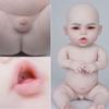 SUAISKR 18 Inch Soft Realistic Silicone Newborn Baby Dolls Not Vinyl Lifelike Cute Full Silicone Body Doll with Skeleton (Ivory, boy Open Eyes) view 2