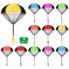 Sratte 12 Pieces Parachute Toy Hand Throw Flying Toys Parachute Men Toy Parachute Figures for Christmas Outdoor Landing Gifts, No Battery Nor Assembly Required (Simple Style) view 1