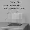 HEMYLU Acrylic Display Case, Super Clear Displaying Box with Matt Base and Lid for Toys, Figures, Collectibles (9x9x9 inch) view 4