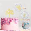 12Pcs Acrylic Happy Birthday Cake Toppers,Gold Double-Sided Cake Topper Cake Decoration for Birthday Party Cake Desserts view 3
