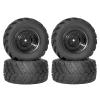 1Set Black Rubber Tire Tyre Wheel for HBX HAIBOXING 901 901A 903 903A 905 905A 1/12 RC Car Parts view 1
